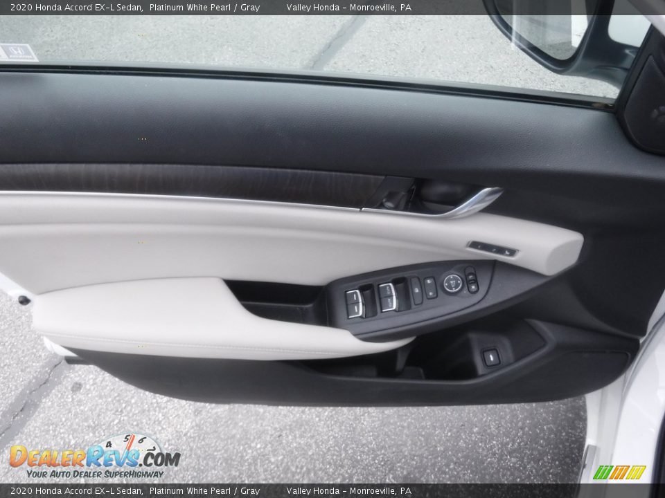 2020 Honda Accord EX-L Sedan Platinum White Pearl / Gray Photo #12