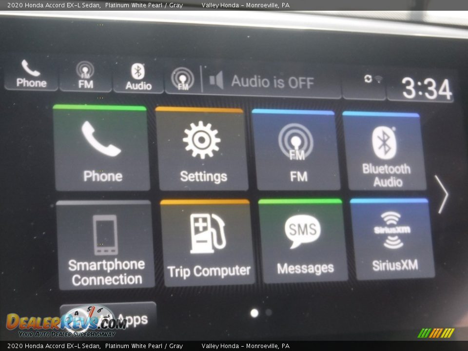 2020 Honda Accord EX-L Sedan Platinum White Pearl / Gray Photo #20