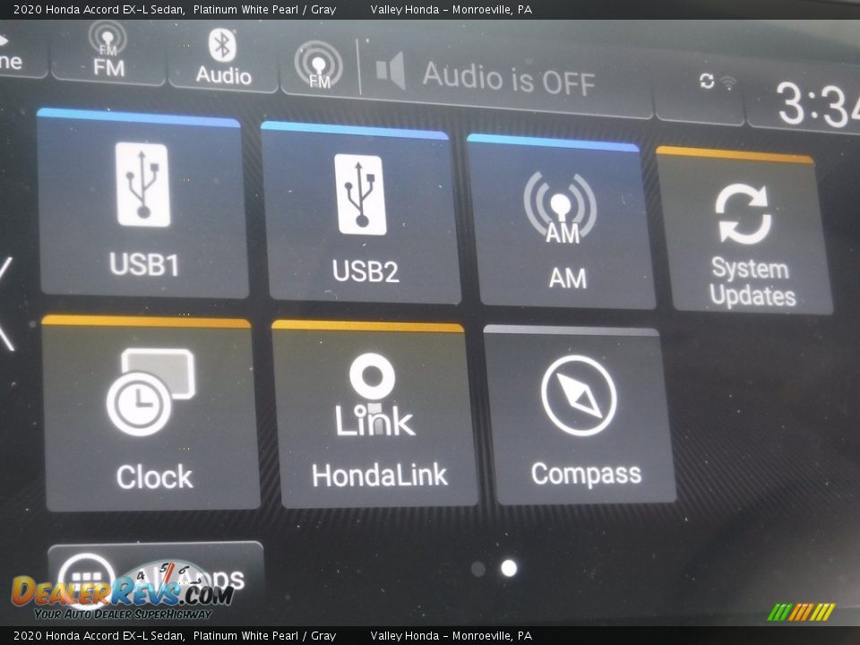 2020 Honda Accord EX-L Sedan Platinum White Pearl / Gray Photo #21