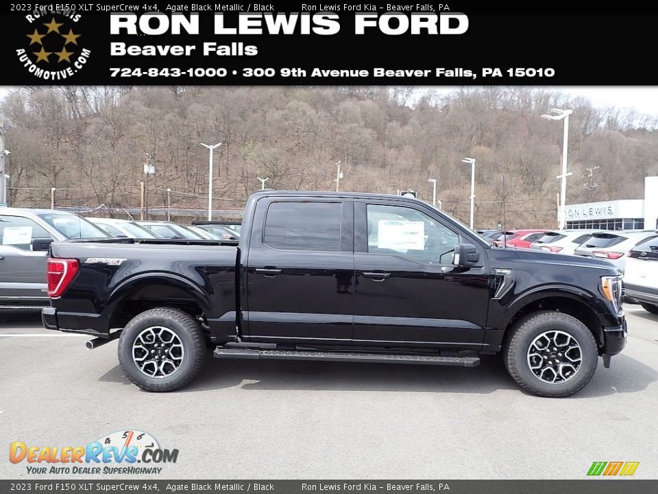 2023 Ford F150 XLT SuperCrew 4x4 Agate Black Metallic / Black Photo #1