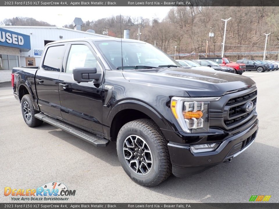 2023 Ford F150 XLT SuperCrew 4x4 Agate Black Metallic / Black Photo #2