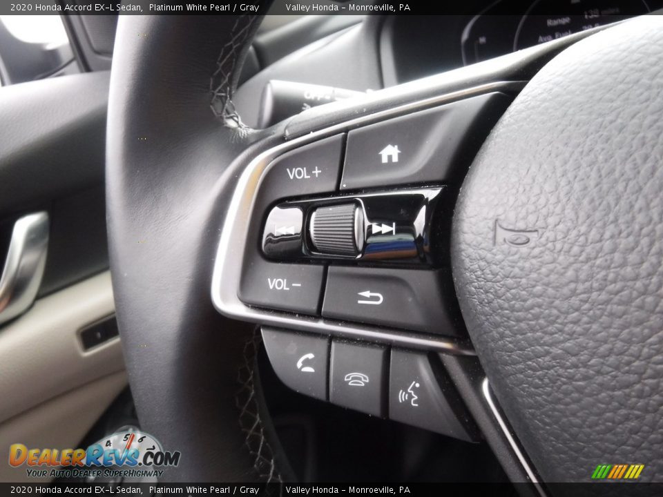 2020 Honda Accord EX-L Sedan Platinum White Pearl / Gray Photo #24