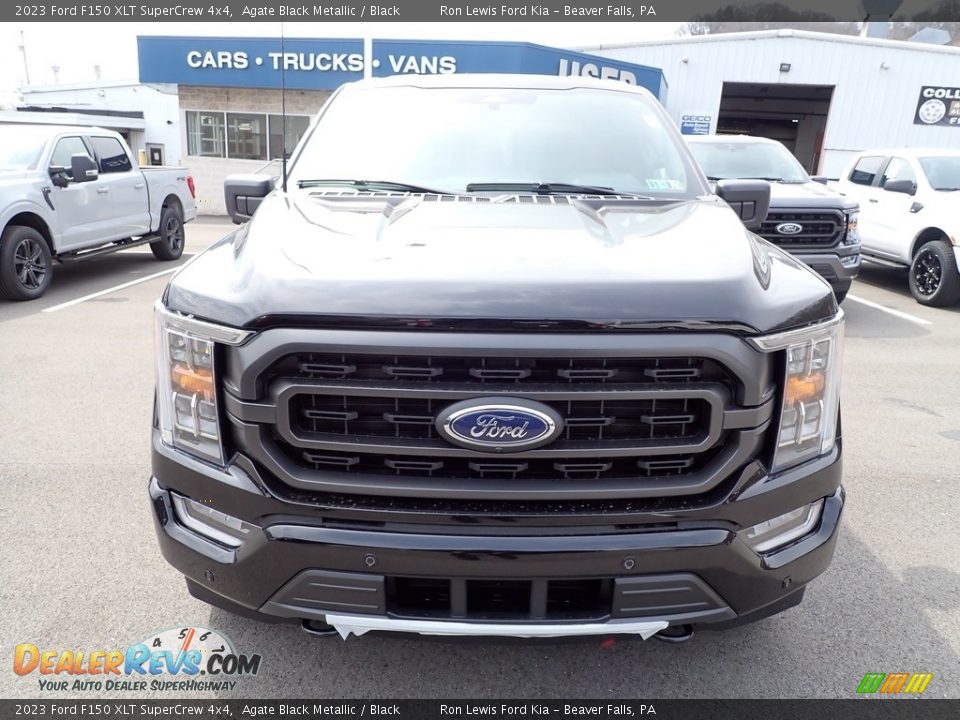 2023 Ford F150 XLT SuperCrew 4x4 Agate Black Metallic / Black Photo #3