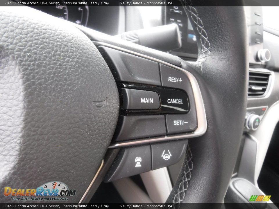 2020 Honda Accord EX-L Sedan Platinum White Pearl / Gray Photo #25