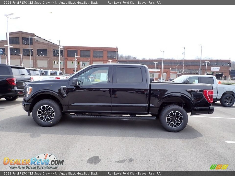 2023 Ford F150 XLT SuperCrew 4x4 Agate Black Metallic / Black Photo #5