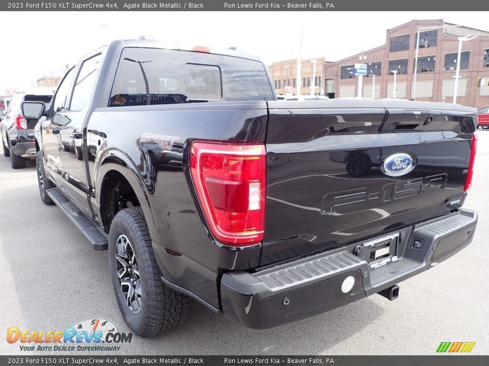 2023 Ford F150 XLT SuperCrew 4x4 Agate Black Metallic / Black Photo #6