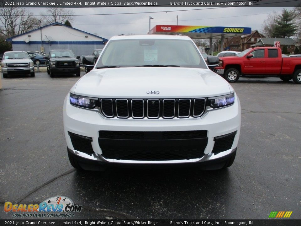 2021 Jeep Grand Cherokee L Limited 4x4 Bright White / Global Black/Wicker Beige Photo #28