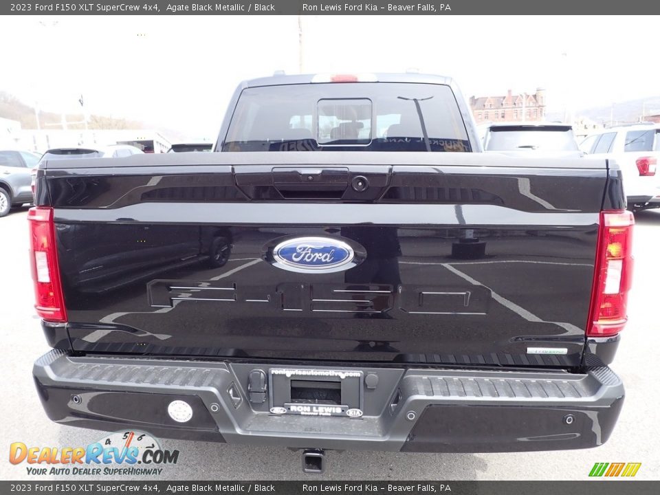 2023 Ford F150 XLT SuperCrew 4x4 Agate Black Metallic / Black Photo #7