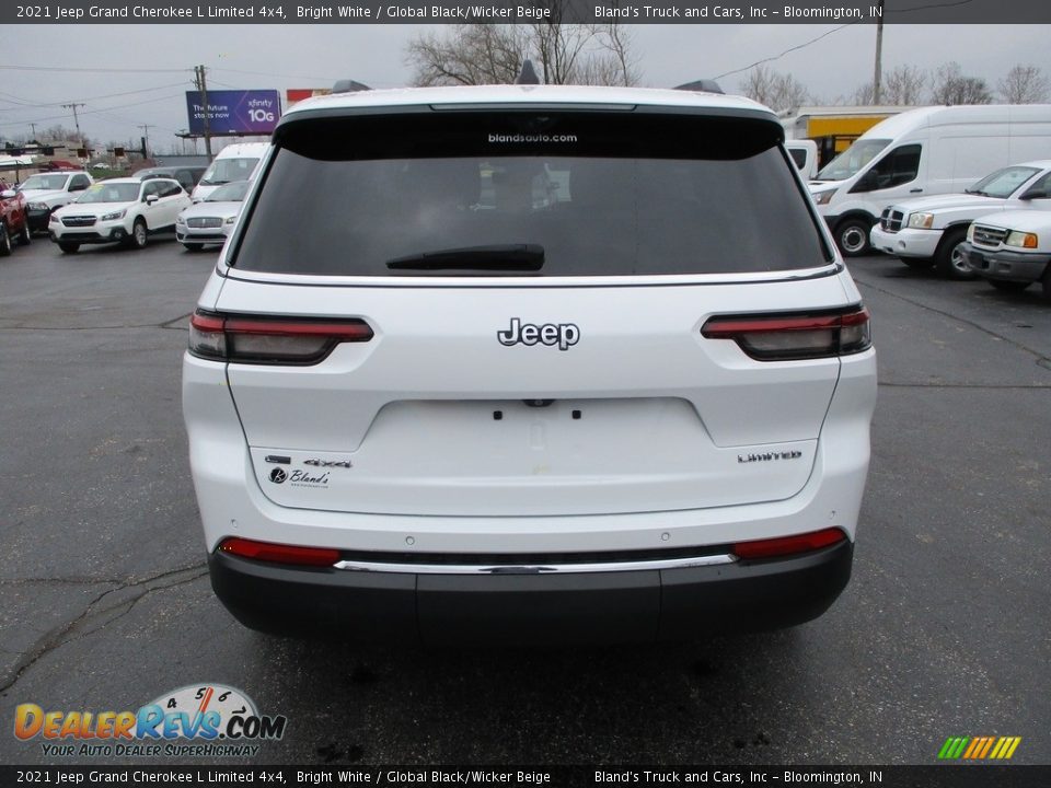 2021 Jeep Grand Cherokee L Limited 4x4 Bright White / Global Black/Wicker Beige Photo #29