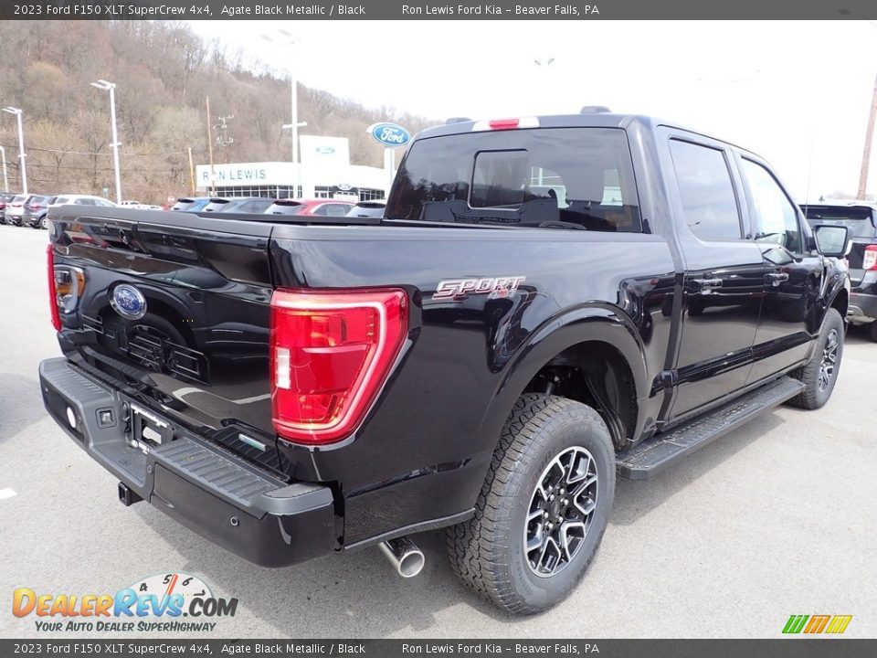 2023 Ford F150 XLT SuperCrew 4x4 Agate Black Metallic / Black Photo #8