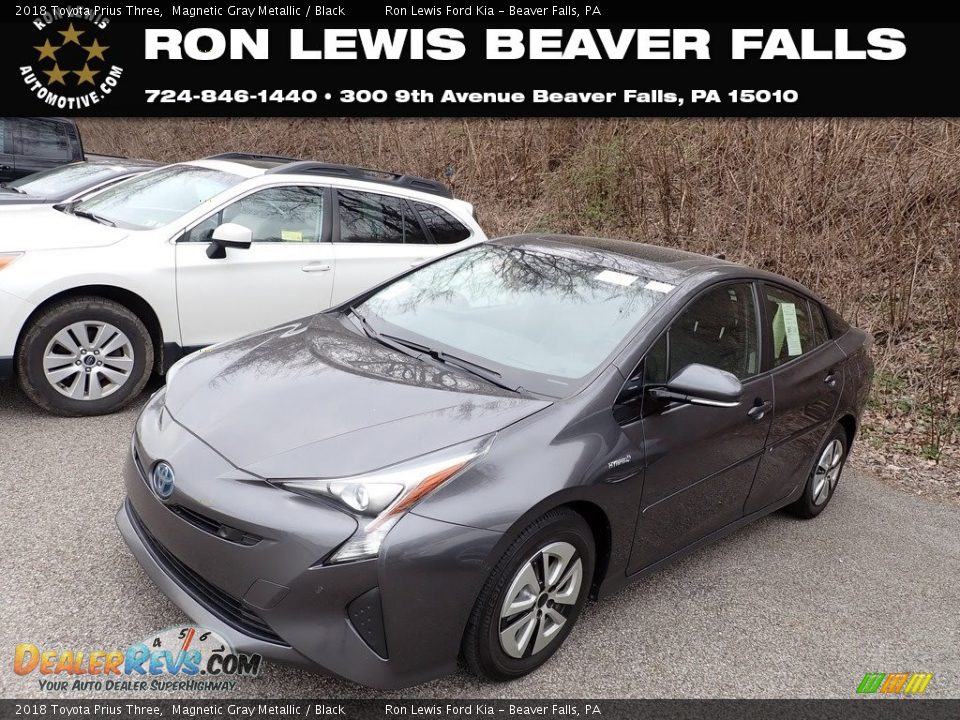 2018 Toyota Prius Three Magnetic Gray Metallic / Black Photo #1
