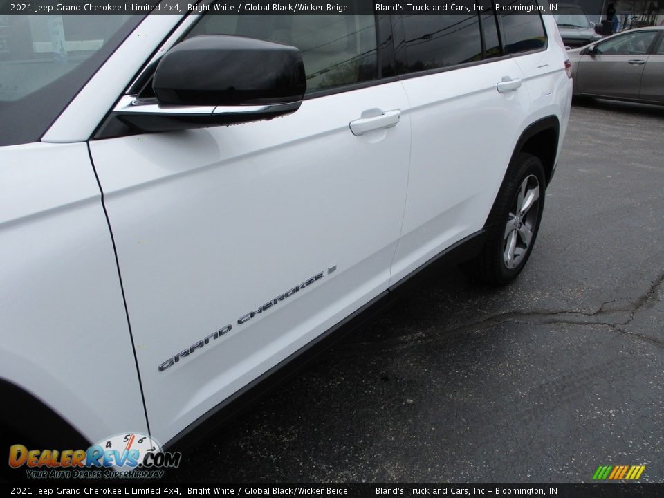 2021 Jeep Grand Cherokee L Limited 4x4 Bright White / Global Black/Wicker Beige Photo #32