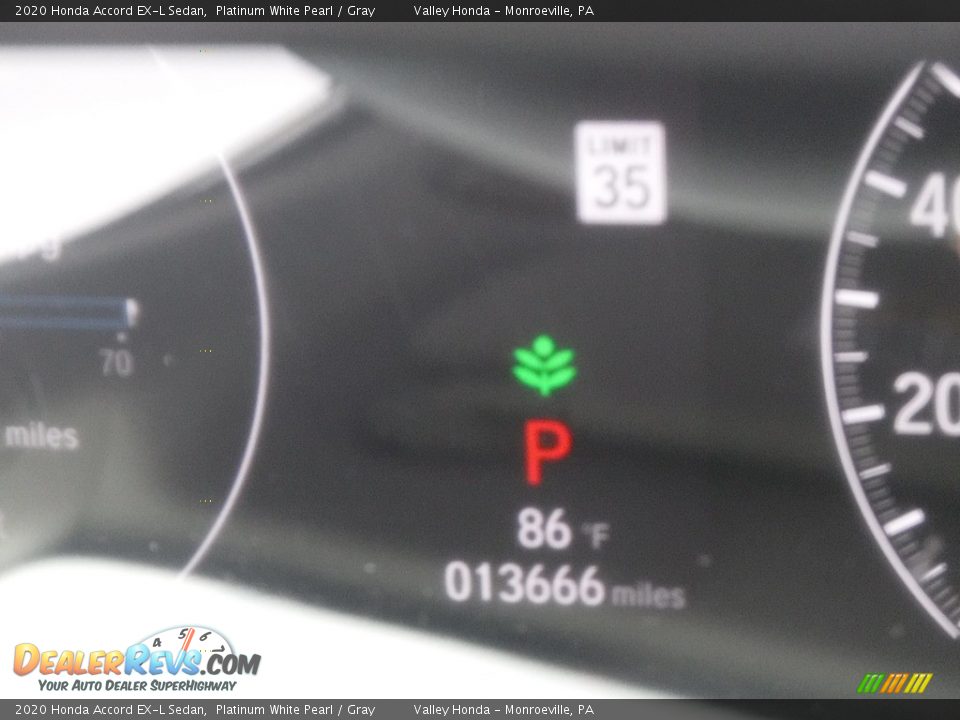 2020 Honda Accord EX-L Sedan Platinum White Pearl / Gray Photo #33