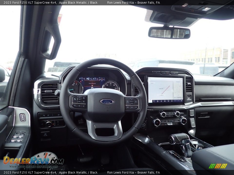 2023 Ford F150 XLT SuperCrew 4x4 Agate Black Metallic / Black Photo #14