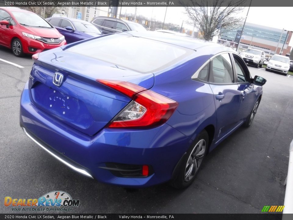 2020 Honda Civic LX Sedan Aegean Blue Metallic / Black Photo #6