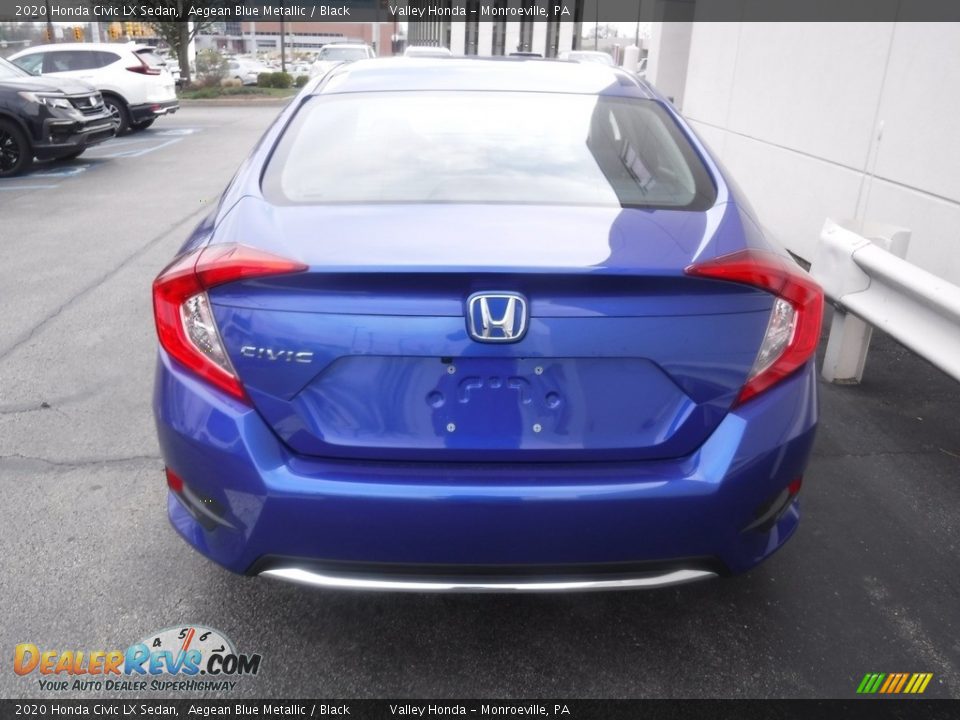2020 Honda Civic LX Sedan Aegean Blue Metallic / Black Photo #7