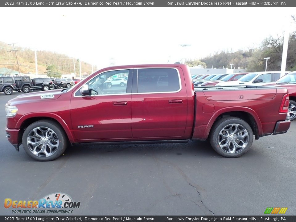 Delmonico Red Pearl 2023 Ram 1500 Long Horn Crew Cab 4x4 Photo #2