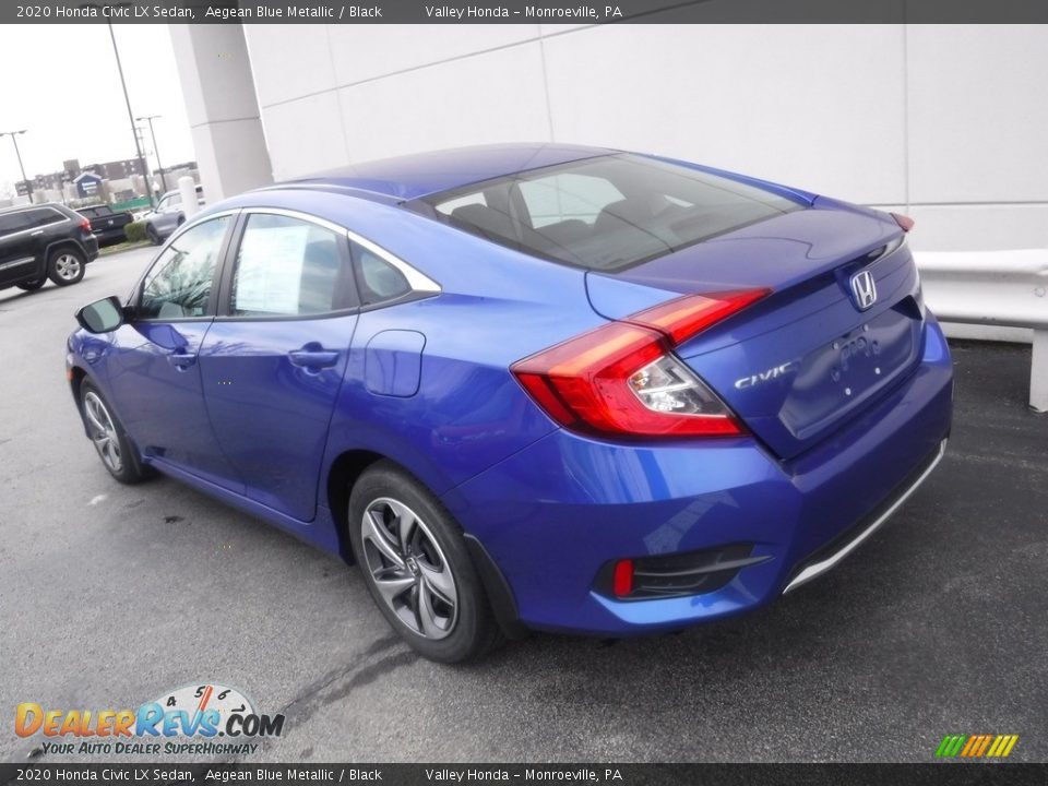 2020 Honda Civic LX Sedan Aegean Blue Metallic / Black Photo #8