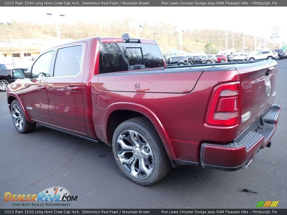 2023 Ram 1500 Long Horn Crew Cab 4x4 Delmonico Red Pearl / Mountain Brown Photo #3