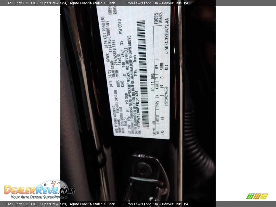 2023 Ford F150 XLT SuperCrew 4x4 Agate Black Metallic / Black Photo #20