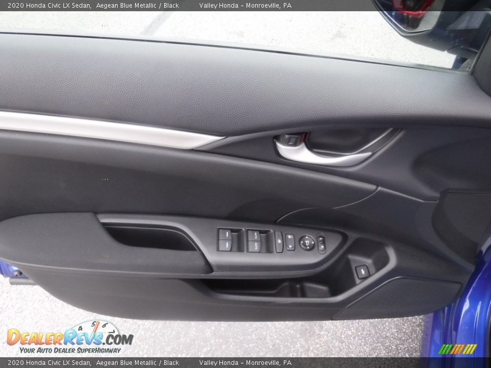 2020 Honda Civic LX Sedan Aegean Blue Metallic / Black Photo #9