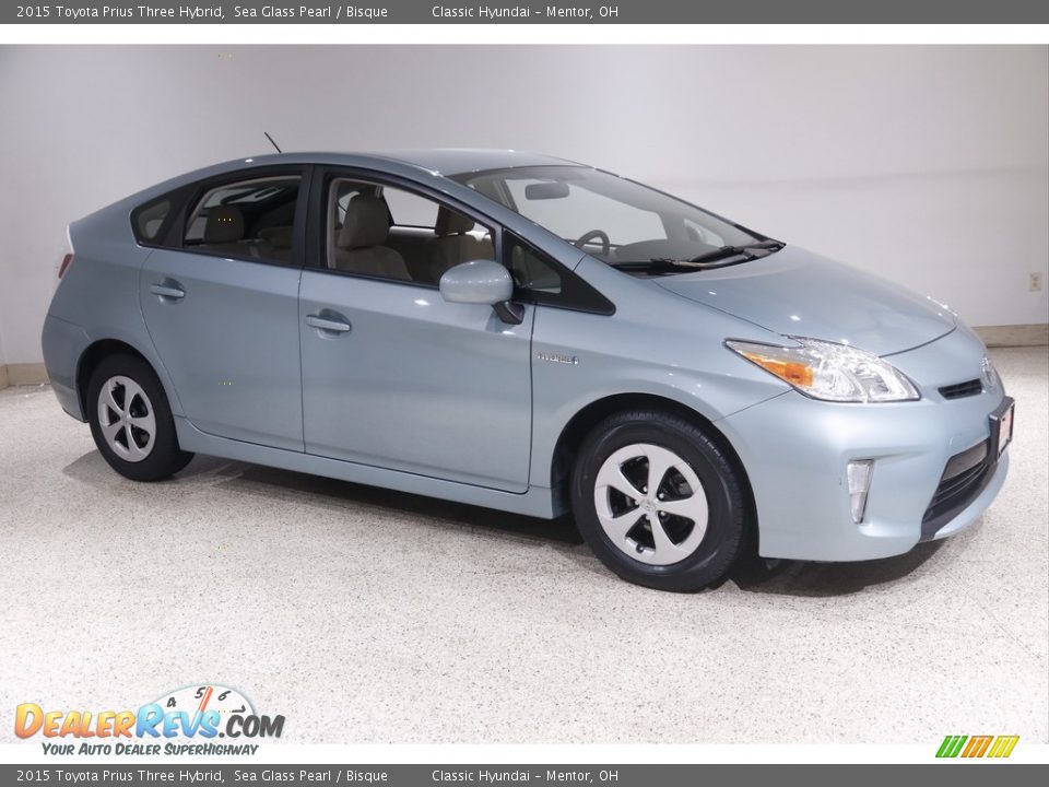 2015 Toyota Prius Three Hybrid Sea Glass Pearl / Bisque Photo #1