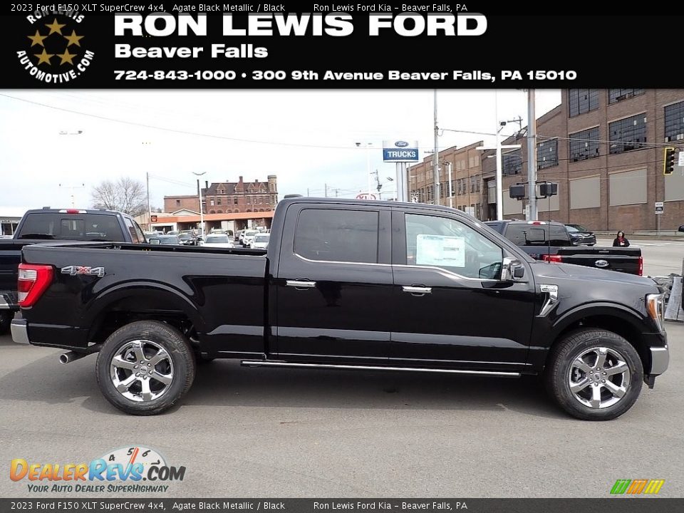 2023 Ford F150 XLT SuperCrew 4x4 Agate Black Metallic / Black Photo #1