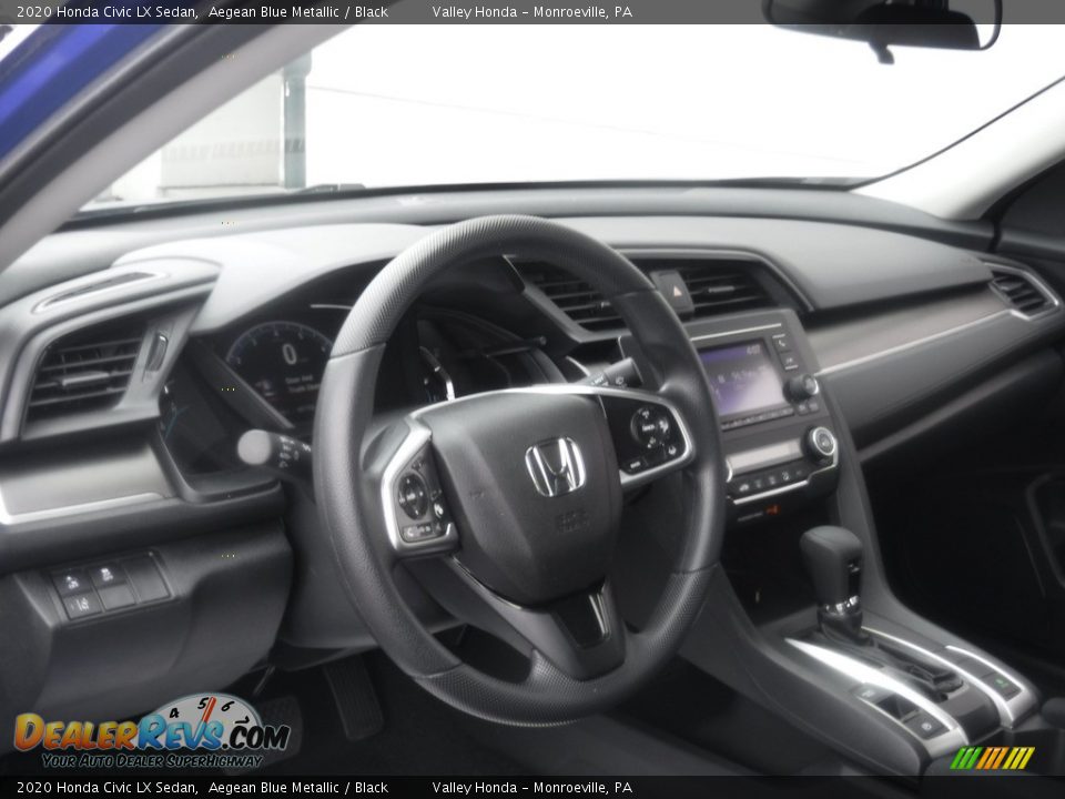2020 Honda Civic LX Sedan Aegean Blue Metallic / Black Photo #10