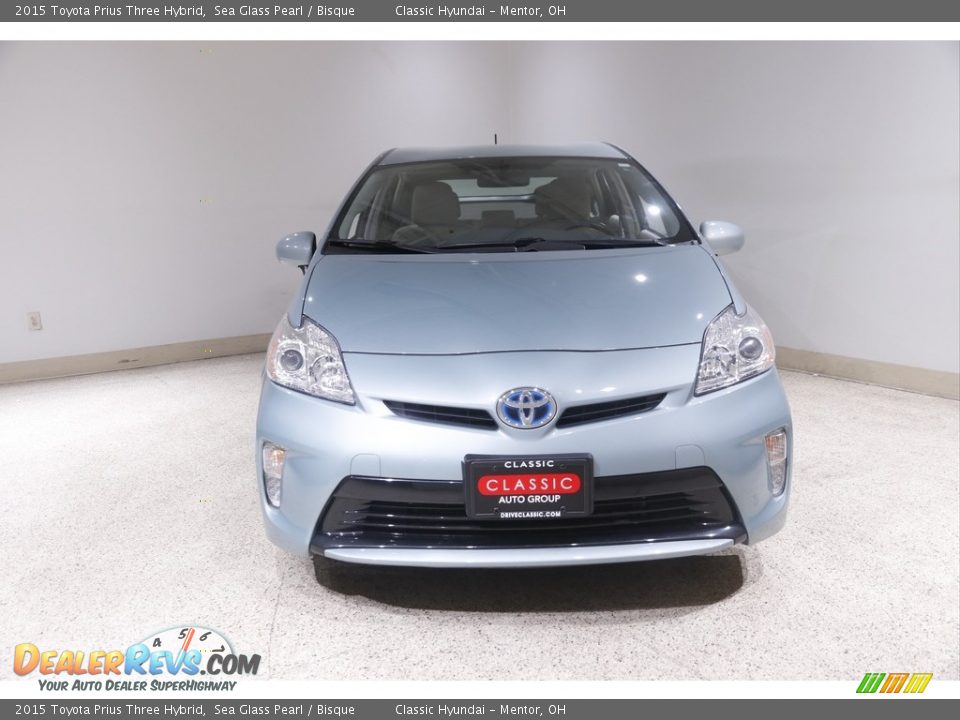 2015 Toyota Prius Three Hybrid Sea Glass Pearl / Bisque Photo #2