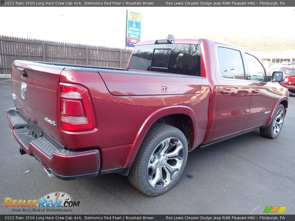 2023 Ram 1500 Long Horn Crew Cab 4x4 Delmonico Red Pearl / Mountain Brown Photo #6