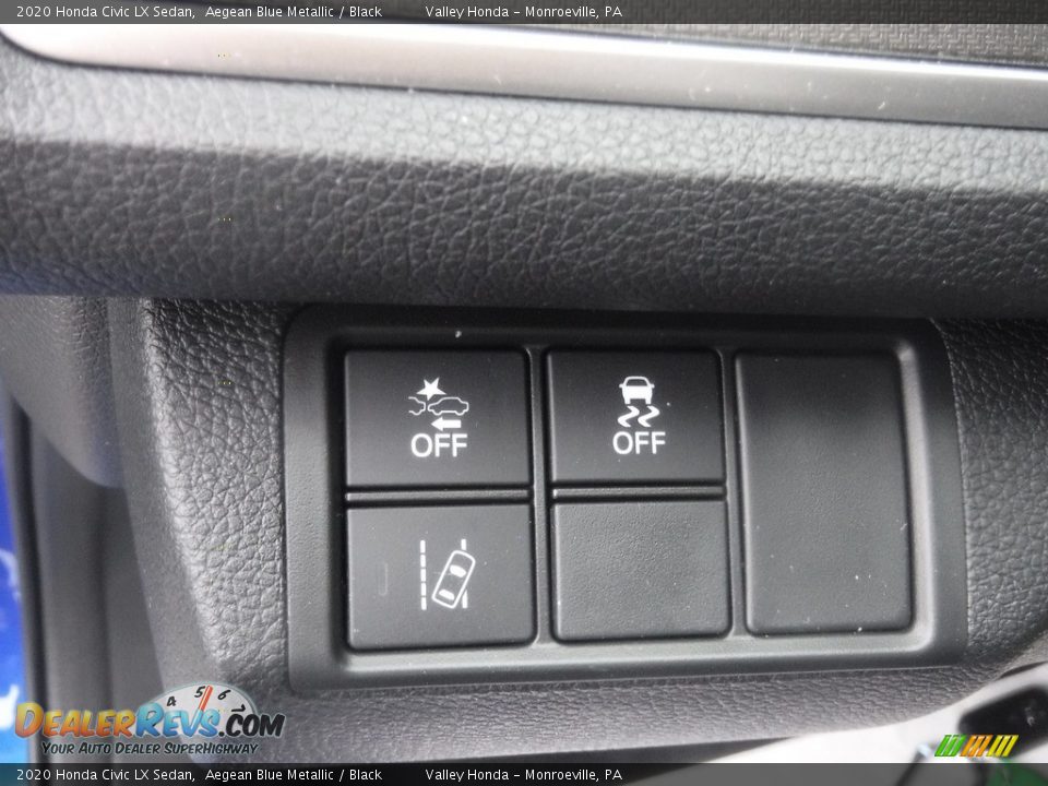2020 Honda Civic LX Sedan Aegean Blue Metallic / Black Photo #11