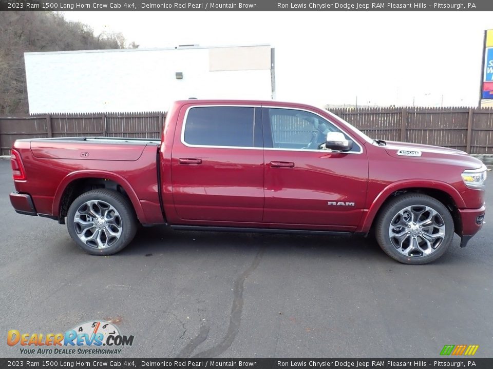 Delmonico Red Pearl 2023 Ram 1500 Long Horn Crew Cab 4x4 Photo #7