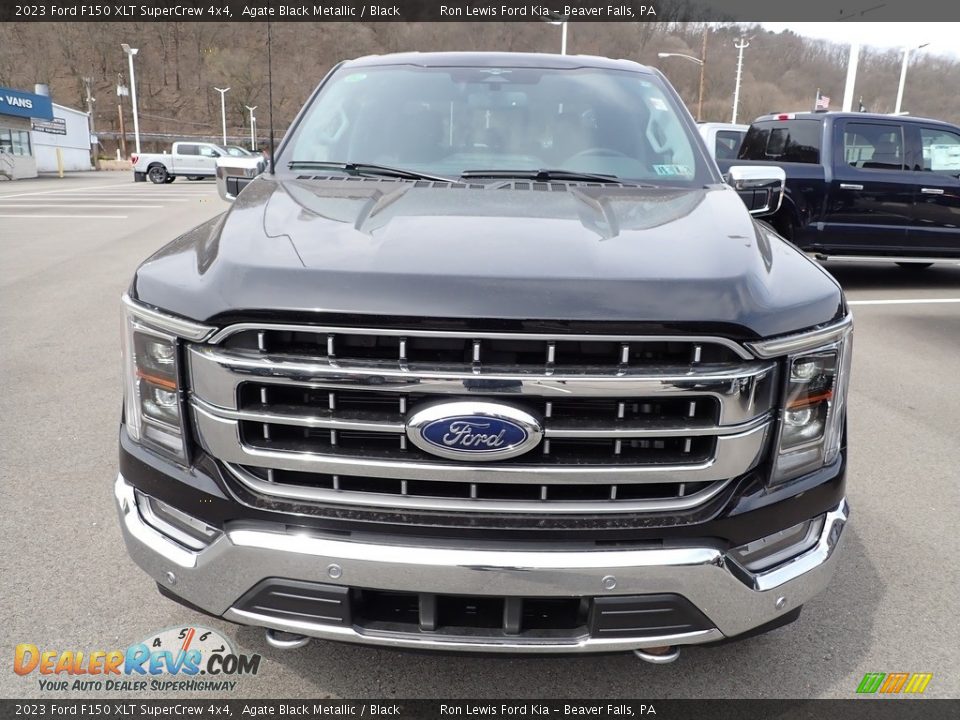 2023 Ford F150 XLT SuperCrew 4x4 Agate Black Metallic / Black Photo #3