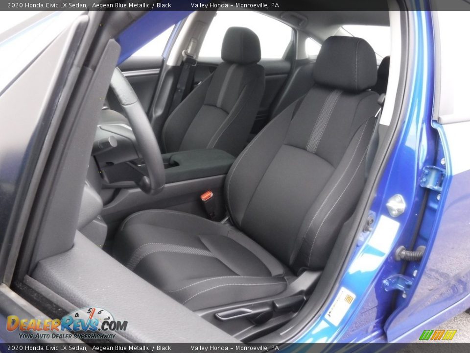 2020 Honda Civic LX Sedan Aegean Blue Metallic / Black Photo #12