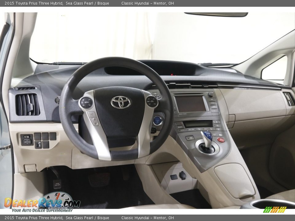 2015 Toyota Prius Three Hybrid Sea Glass Pearl / Bisque Photo #6