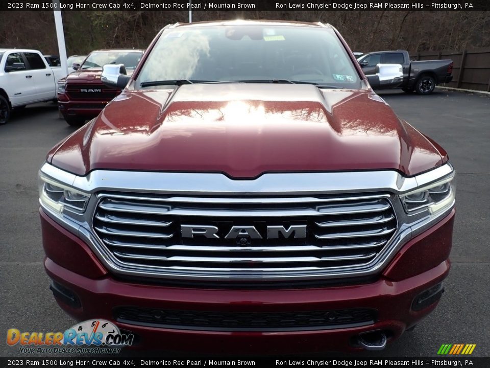 2023 Ram 1500 Long Horn Crew Cab 4x4 Delmonico Red Pearl / Mountain Brown Photo #9