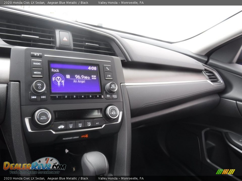 2020 Honda Civic LX Sedan Aegean Blue Metallic / Black Photo #14