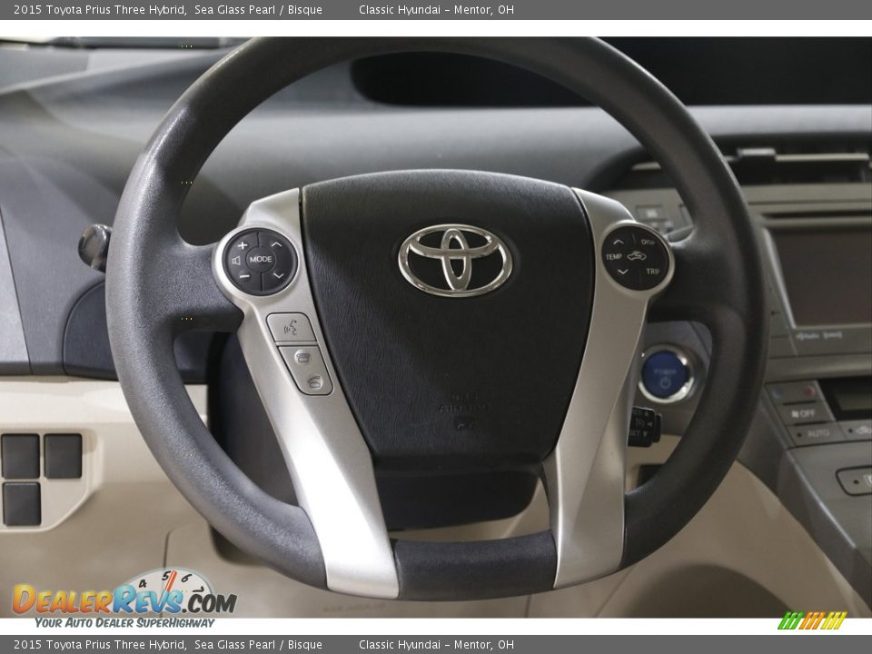2015 Toyota Prius Three Hybrid Sea Glass Pearl / Bisque Photo #7