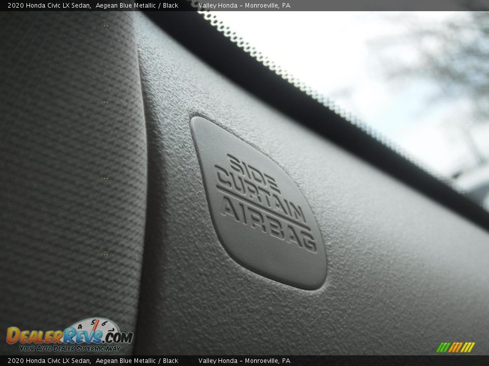 2020 Honda Civic LX Sedan Aegean Blue Metallic / Black Photo #16
