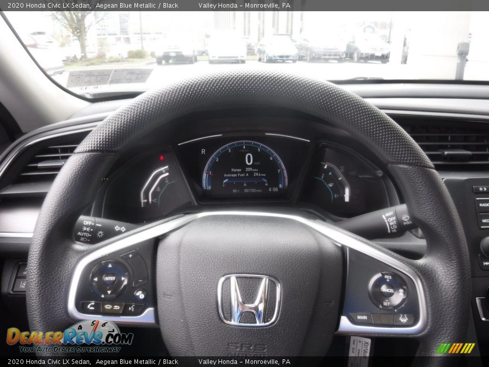2020 Honda Civic LX Sedan Aegean Blue Metallic / Black Photo #17