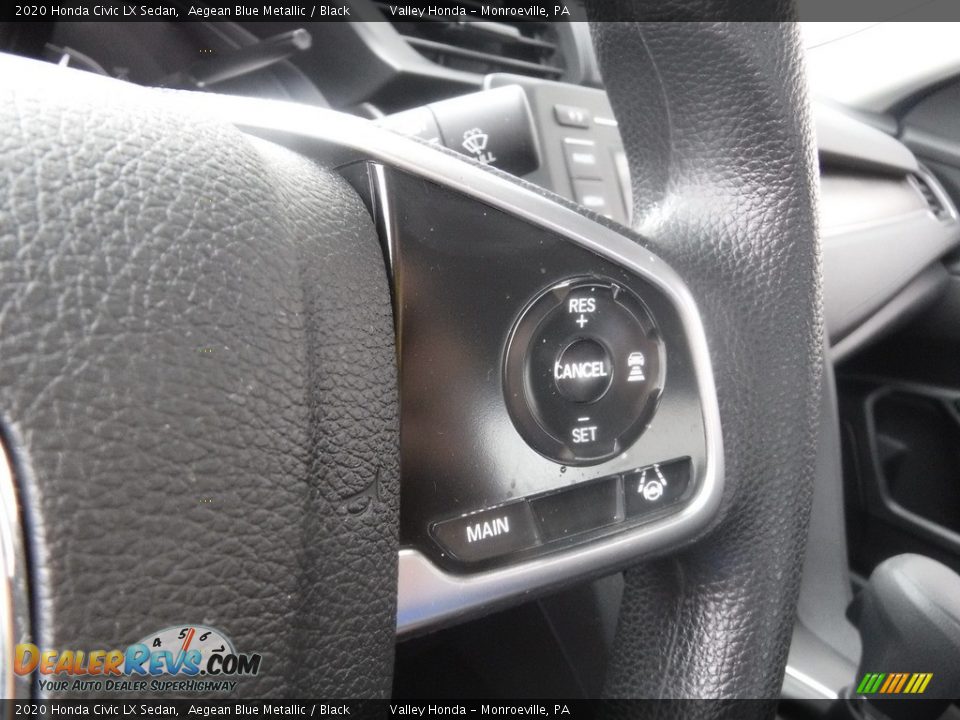 2020 Honda Civic LX Sedan Aegean Blue Metallic / Black Photo #19