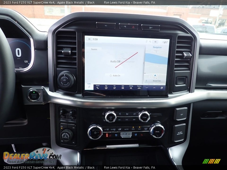 2023 Ford F150 XLT SuperCrew 4x4 Agate Black Metallic / Black Photo #18