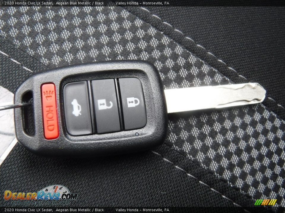 2020 Honda Civic LX Sedan Aegean Blue Metallic / Black Photo #28