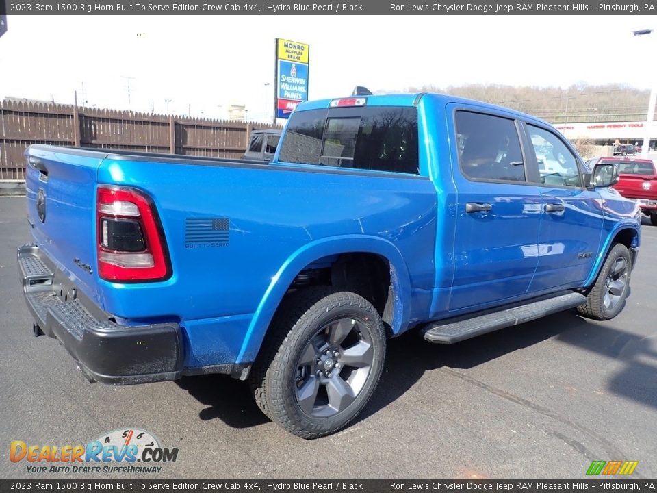 2023 Ram 1500 Big Horn Built To Serve Edition Crew Cab 4x4 Hydro Blue Pearl / Black Photo #6