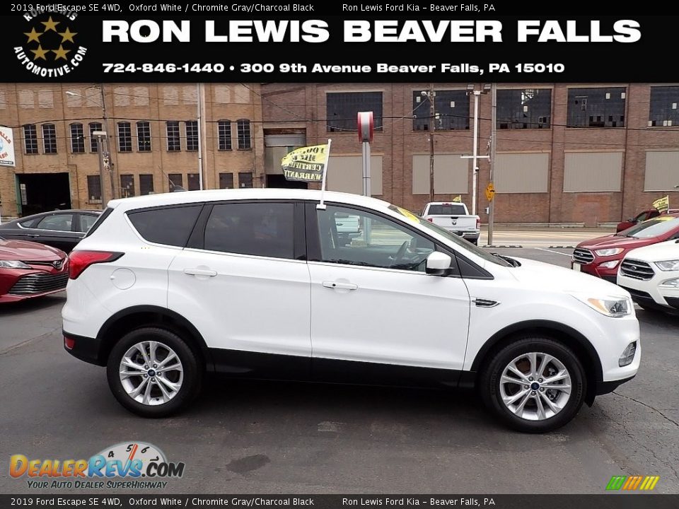 2019 Ford Escape SE 4WD Oxford White / Chromite Gray/Charcoal Black Photo #1