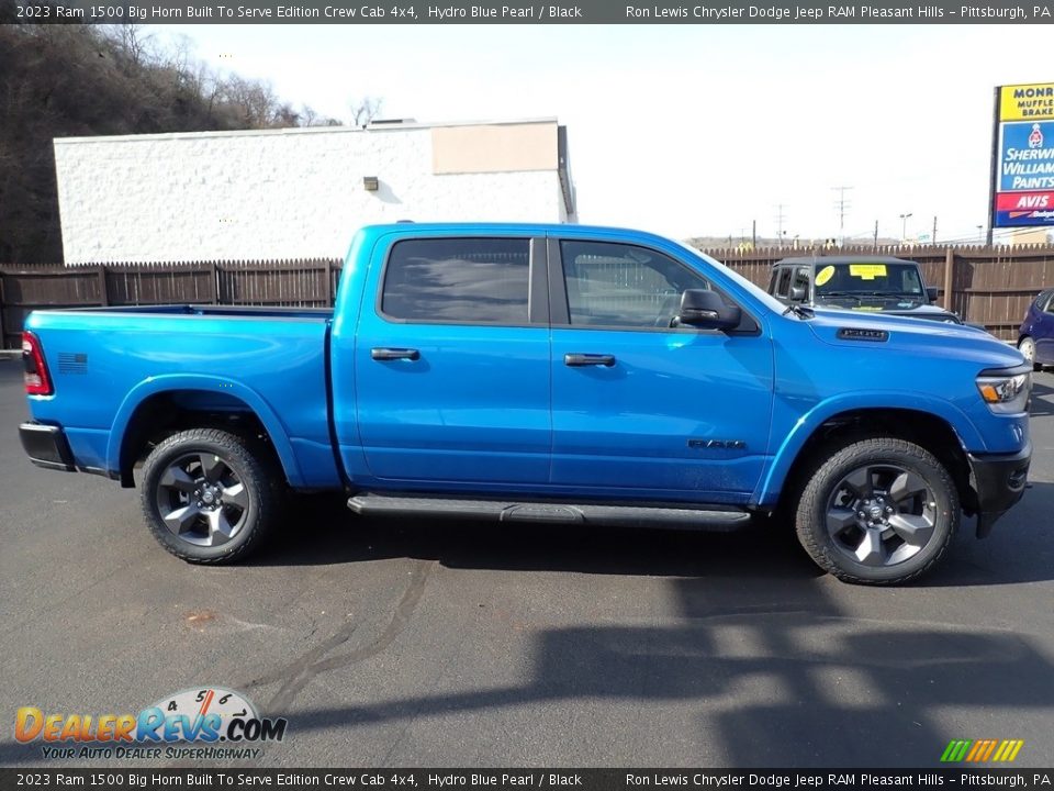 2023 Ram 1500 Big Horn Built To Serve Edition Crew Cab 4x4 Hydro Blue Pearl / Black Photo #7