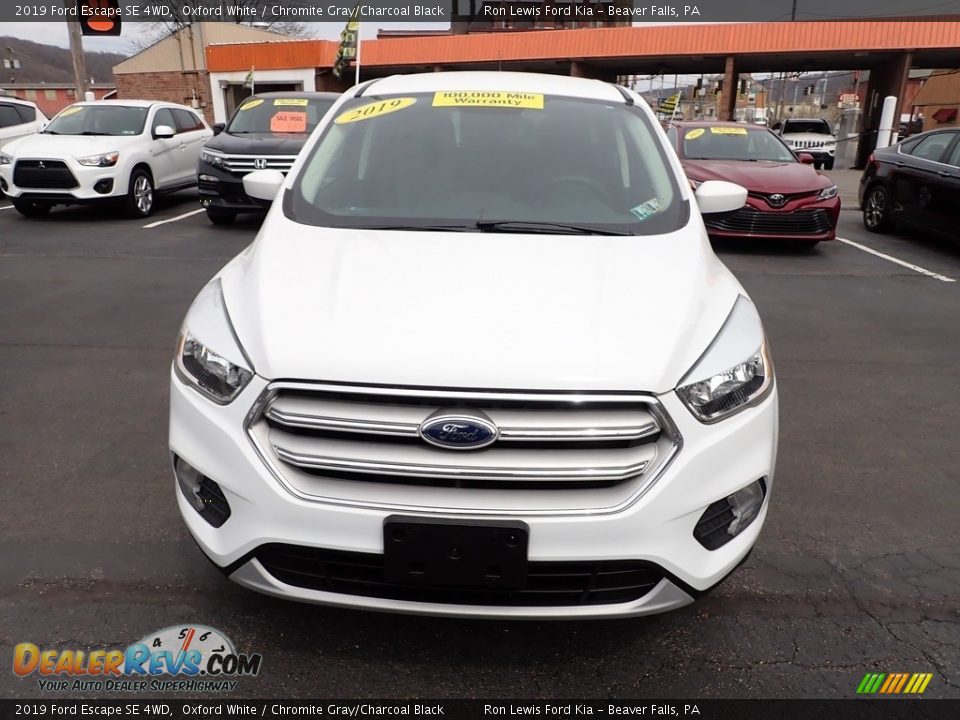 2019 Ford Escape SE 4WD Oxford White / Chromite Gray/Charcoal Black Photo #3