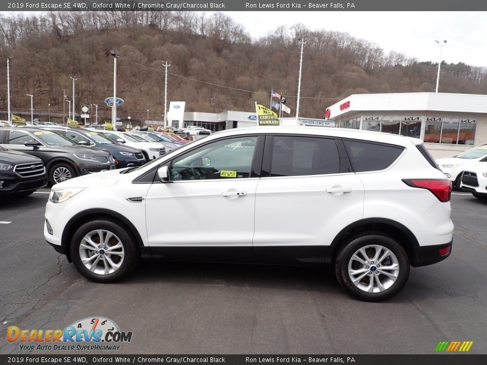 2019 Ford Escape SE 4WD Oxford White / Chromite Gray/Charcoal Black Photo #5