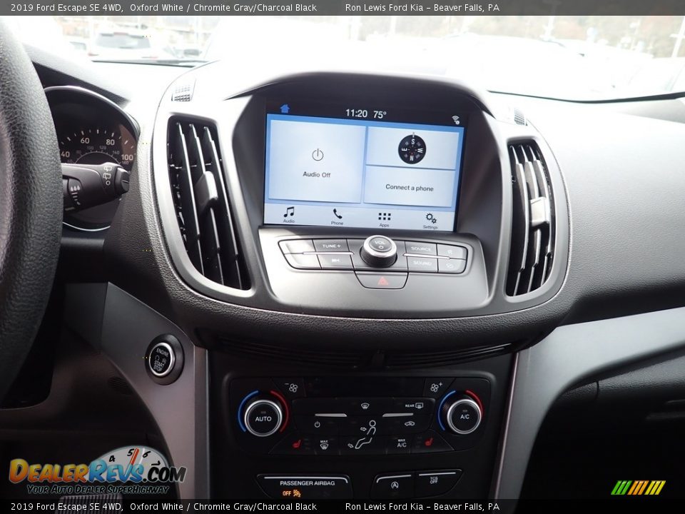 2019 Ford Escape SE 4WD Oxford White / Chromite Gray/Charcoal Black Photo #17