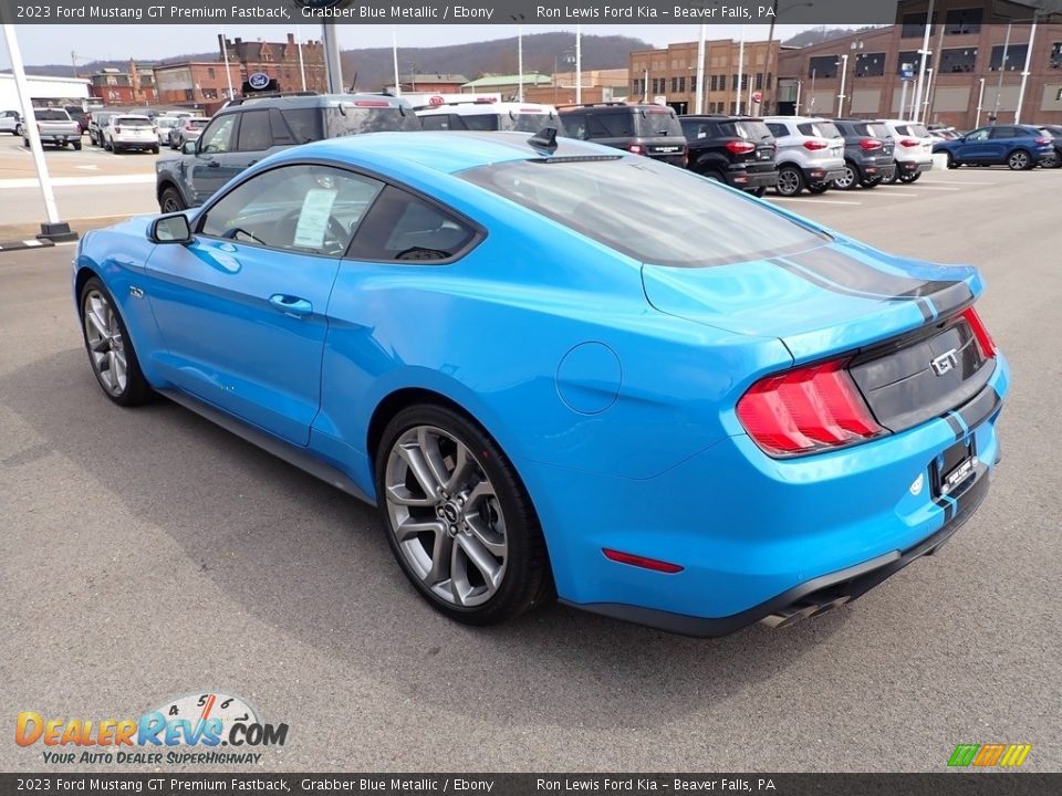 2023 Ford Mustang GT Premium Fastback Grabber Blue Metallic / Ebony Photo #6